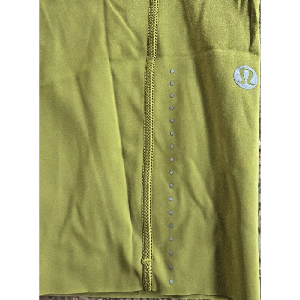 NWT Lululemon Fast and Free HR Crop 19 Golden Lime Size 12